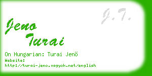 jeno turai business card
